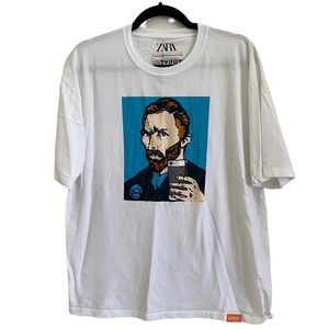 Zara | Shirts | Zara Mens Size Xl Tv Boy Urban Pop Art Tshirt Short Sleeve  Graphic Tee Van Gogh | Poshmark